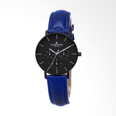 CHRONOX CX1006-A5 Strap Kulit Jam Tangan Wanita - Hitam Biru