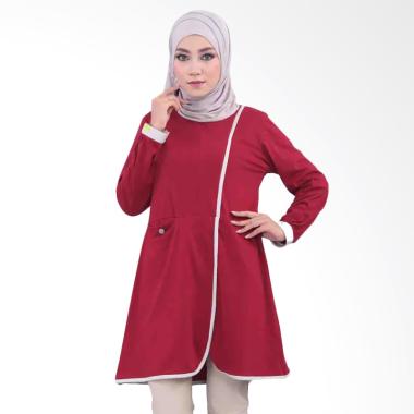 Vemmella Topaz 08 Atasan Baju Muslim Wanita - Merah