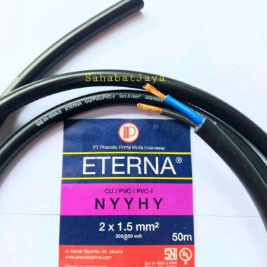 ETERNA Kabel NYYHY 2x1.5 Serabut Hitam 2x1,5