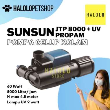 SUNSUN JTP 8000 PLUS UV PROPAM Pompa Kolam Celup Rendah Daya Submersible Pump