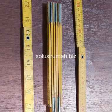 meteran KAYU LIPAT 100CM 1M 40" lurus 1 METER 100 CM JAHIT double long