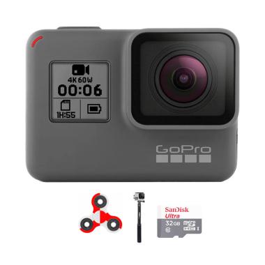 GoPro Hero 6 Combo Attanta Supreme 32 GB Spin Action Camera - Black