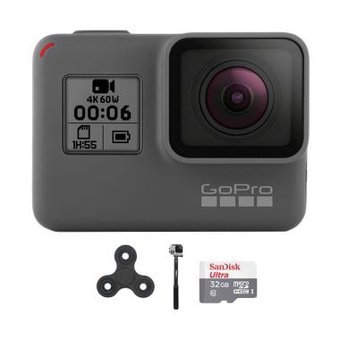 GoPro Hero 6 Combo Attanta Supreme 32GB Spin Action Camera - Black