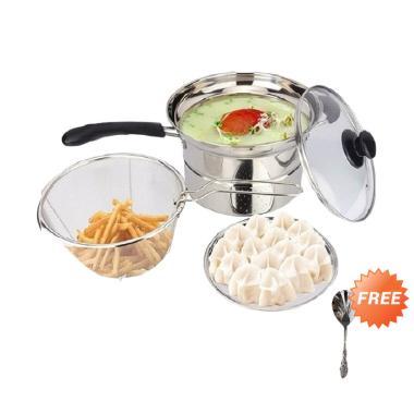 Paling Laku Deep Fryer Stainless 22 ... in 1 + Free Sendok Sayur