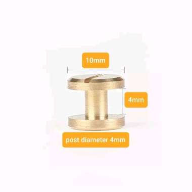 1 Pasang Mur Baut Kuningan/Sekrup Paku Keling Kuningan/Mur Baut Sabuk Kulit/Brass Rivet S