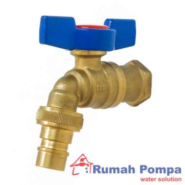 KRAN AIR DINDING KUNINGAN NBC ONDA 1/2" -- KUNING