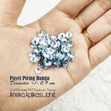 PAYET PIRING BUNGA 0.9 CM (5 GRAM) SILVER