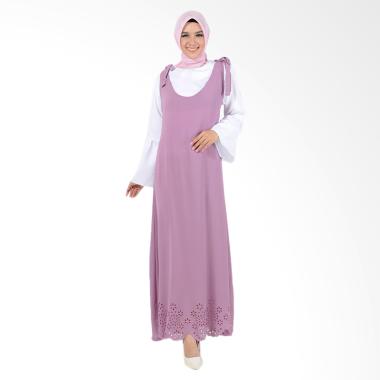 Okechuku Long Dress Setelan Gamis - Kristal Ungu