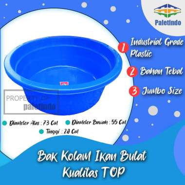 Bak Kolam Ikan / Penangkaran Ikan Bulat Kualitas TOP Biru