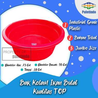 Bak Kolam Ikan / Penangkaran Ikan Bulat Kualitas TOP Merah