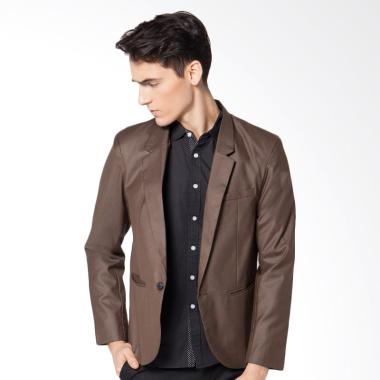 Crows Denim Best Quality Design Blazer Pria - Brown