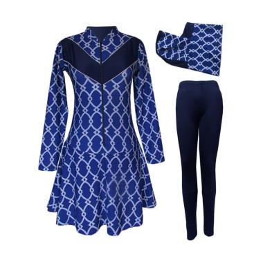 Rainy Collections Motif Garis Oval Baju Renang Muslim Dewasa