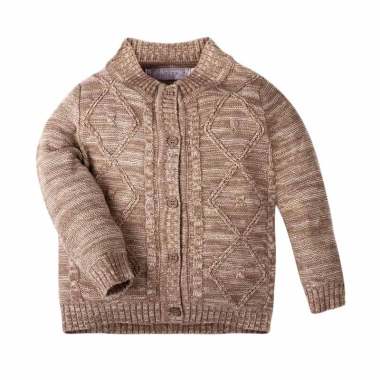 Hello Mici Baju Bayi Knitwear Belta Jaket Anak - Brown