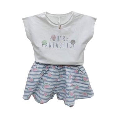 Import Kid 83007 Rok Import Setelan Baju Bayi Perempuan - White