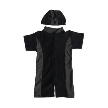 Rainy Collections Baju Renang Bayi Unisex dengan Topi - Lis Grey