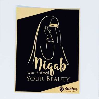 ZALAIVA Stiker Muslimah Motif Niqab atau Cadar