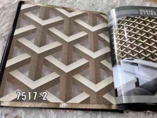 WALLPAPER DINDING 3D MOTIF BALOK KAYU COKLAT ROLL BESAR M STONE