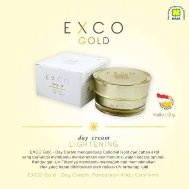 EXCO GOLD DAY CREAM LIGHTENING - pencerah wajah aman - pencerah wajah ampuh - pencerah wajah glowing