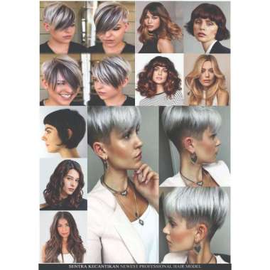 POSTER SALON MODEL BARU DEKORASI DINDING MODEL RAMBUT KECANTIKAN SALON 2 BESAR