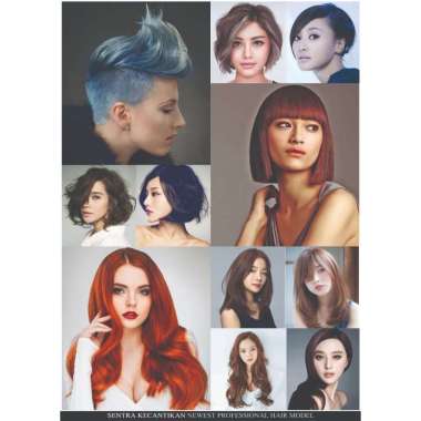 POSTER SALON MODEL BARU DEKORASI DINDING MODEL RAMBUT KECANTIKAN SALON 3 BESAR