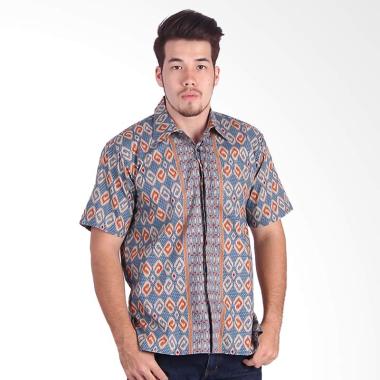 Rianty Ferris Batik Hem Pria - Grey