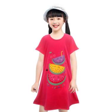 Two Mix Baju Rumah Anak Cewek / Daster Anak Perempuan usia 1-12 Tahun Bahan Kaos Katun 4151 4 Pony P