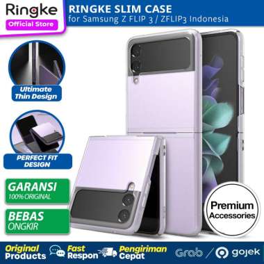 Original Ringke Slim Case Samsung Galaxy Z Flip 3 Z Flip3 ZFlip 3 - Hard Casing Black