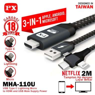 Kabel HDMI Converter To USB Micro Type C Lightning PX MHA-110U