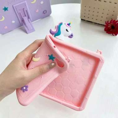 Casing Motif + Tali Samsung Tab A7 10.4 2020 Samsung Tab A7 10.4 2020 Pink Unicorn