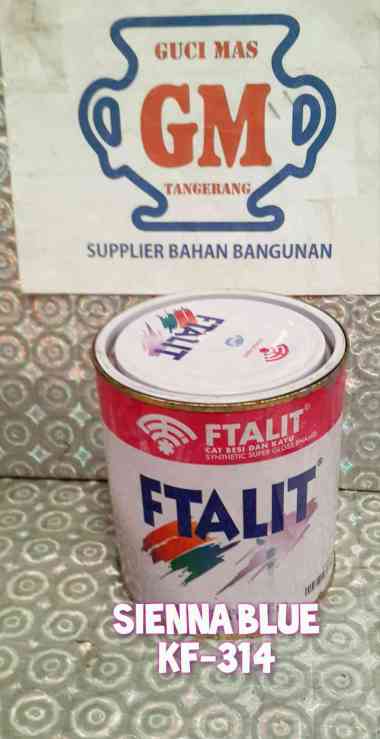 Cat Besi dan Kayu FTALIT 1kg Sienna Blue