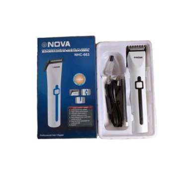 NOVA Hair Clipper NHC 663 Alat Cukur Rambut Elektrik Baterai Bulu Potong Tanpa Kabel