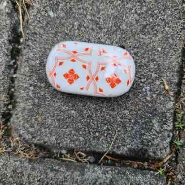 Triple W Chopstick Rest Ceramic Tempat Tatakan Sumpit Keramik Premium Shuriken Orange