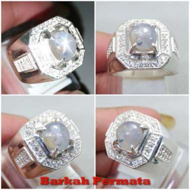 Batu Akik White Star Safir Ceylon Srilangka Asli Putih