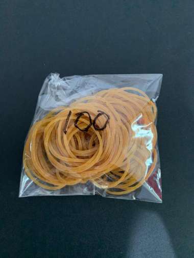 KARET GELANG KECIL kuning isi 100