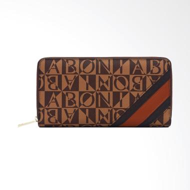 Bonia Monogram Zipper Dompet Wanita