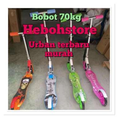 Urban skuter/ scooter otoped ANAK dan DEWASA KARAKTER Hijau