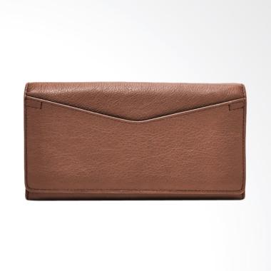 Fossil Caroline Leather Dompet Wanita - Dark Brown
