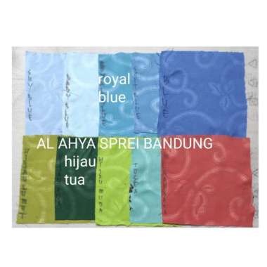 SPREI SET POLOS EMBOS TINGGI 20 ATAU 25 CM - BAROKAH 29 WARNA - 1set tinggi 20 Sky Blue