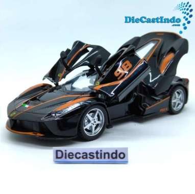 Miniatur / Replika Ferrari LaFerrari Aperta Hitam Orange