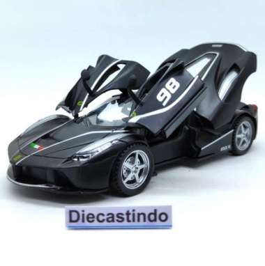 Miniatur / Replika Ferrari LaFerrari Aperta Hitam Silver