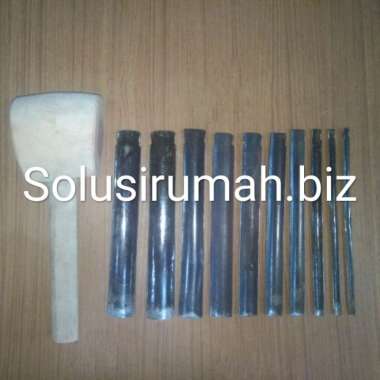 TATAH SET 11 MELENGKUNG U KAYU + PALU ALAT UKIR LENGKUNG PAHAT