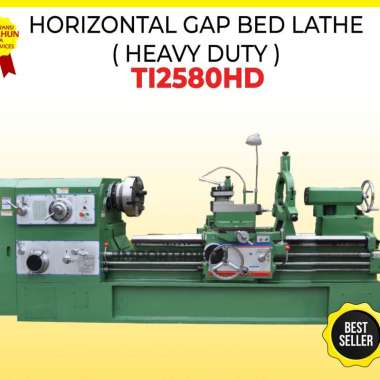 Mesin Bubut Besi Logam 63x200cm Horizontal Gap Bed Lathe Importir - TI2580HD