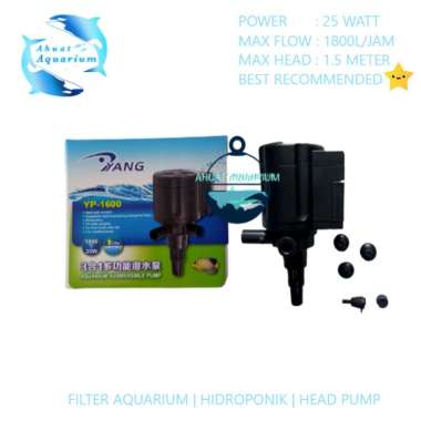 MESIN POMPA AIR YANG YP-1600 (FILTER AQUARIUM HEAD PUMP)