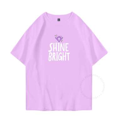 ELLIPSESINC Kaos Oversize Pria & Wanita Shine Bright Oversize Putih