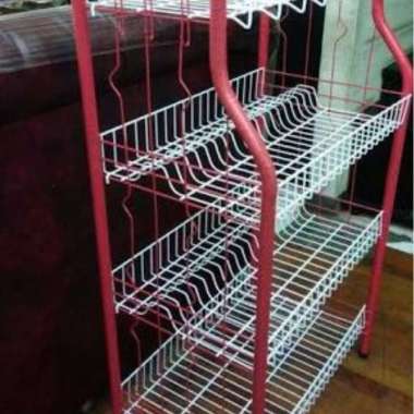 RAK PIRING MASTER RAK PIRING BESI 4 SUSUN MASTER (-) - Merah ORI 100% Multicolor