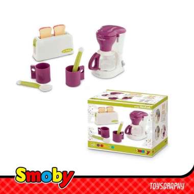 Smoby TEFAL BREAKFAST SET Playset Toys Mainan Masak Coffee Toaster