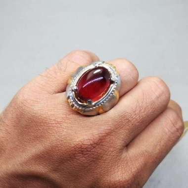 Batu Cincin Merah Garnet Asli bagus