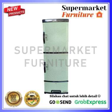 LEMARI SUSUN PLASTIK NAPOLLY CLC-55L.K3.SAKURA MURAH TANPA BUBBLE WRAP HIJAU TOSCA