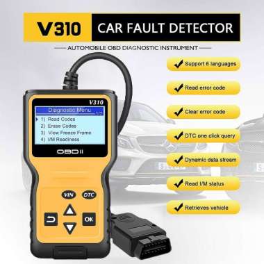 Scanner Mobil OBD II Automotive Diagnostic Scanner Kuning