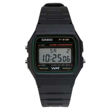 CASIO ORIGINAL - CASIO F-91W-3DG - JAM TANGAN PRIA JAM PRIA - RUBBER CASIO F-91W-3D F 91W 3D 91 W F9